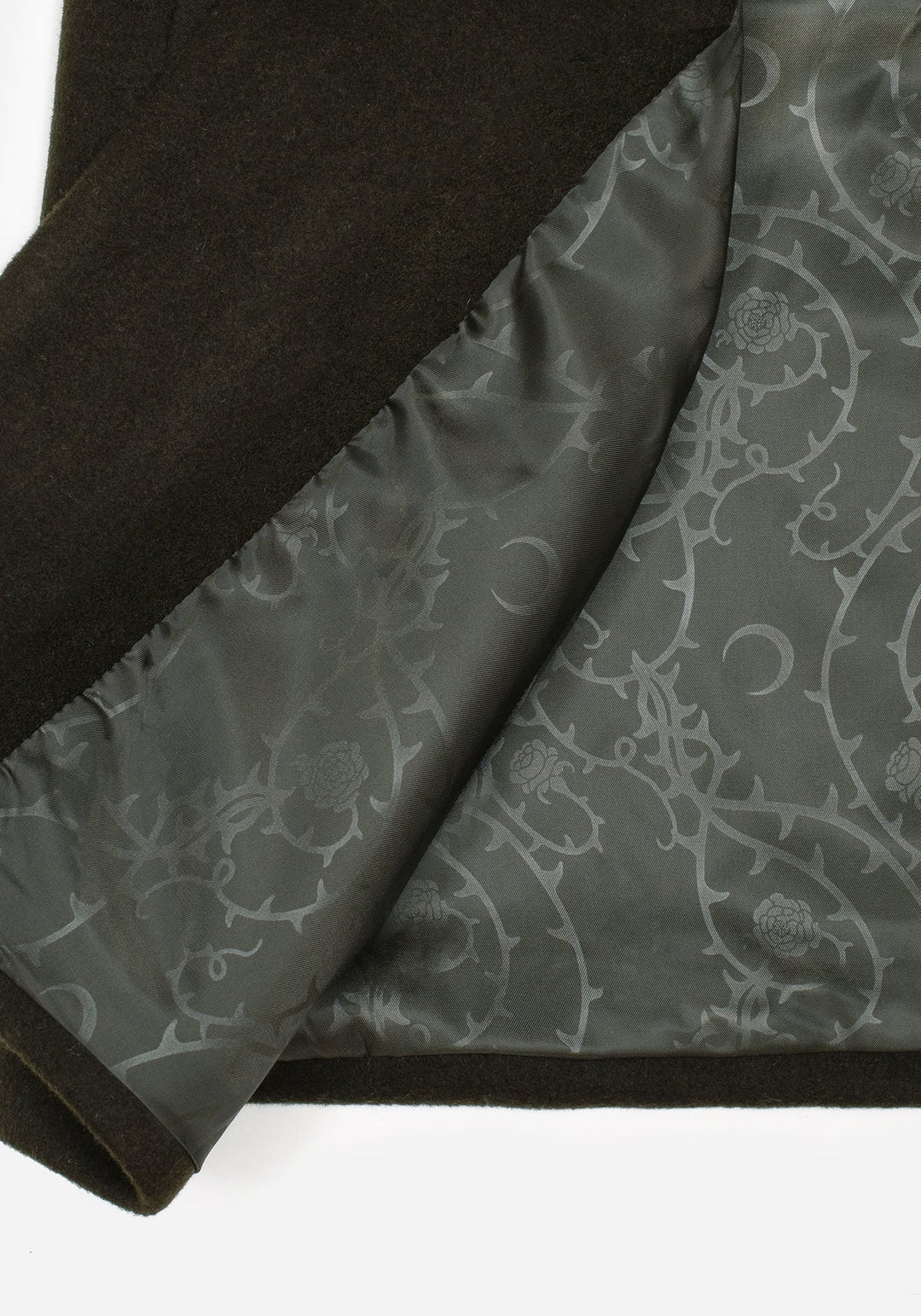 Evelyn Wool-Blend Bug Embossed Longline Coat