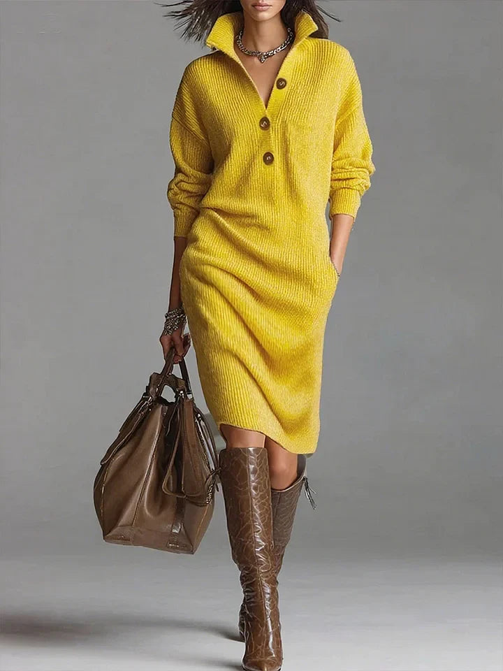 Yellow Knitted Dress