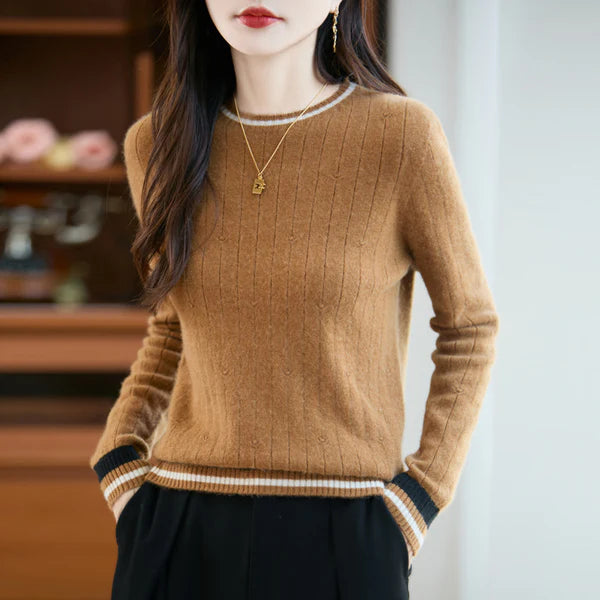 Girls Yellow Brown Sweater