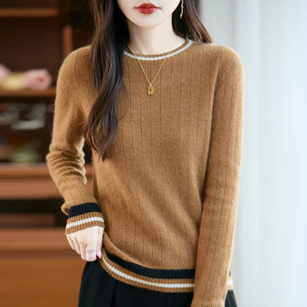 Girls Yellow Brown Sweater