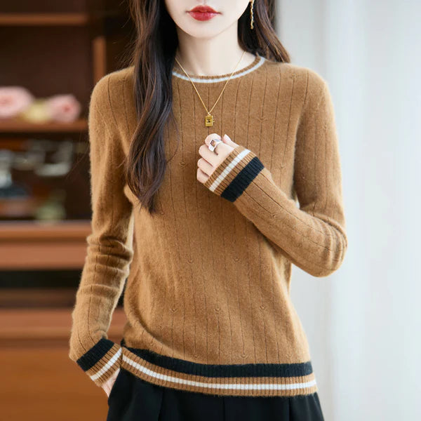 Girls Yellow Brown Sweater
