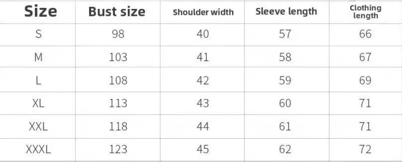 Size  Chart