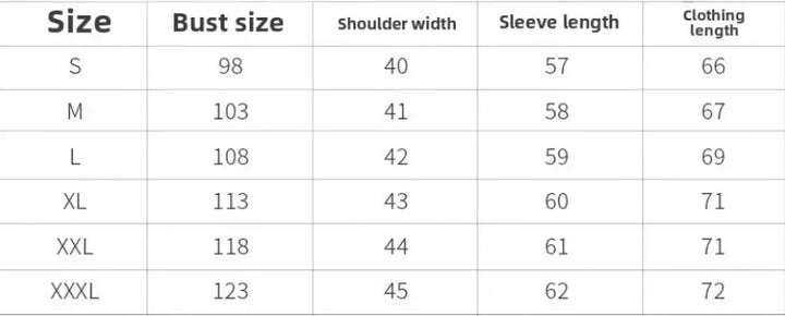 Size  Chart