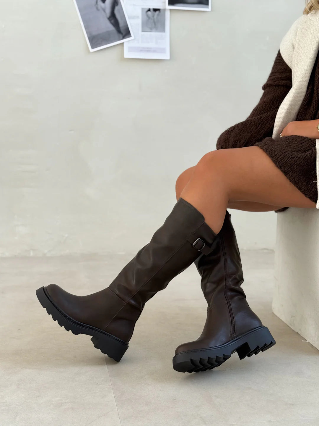 Camille – Brown ML Wide Calf Boots